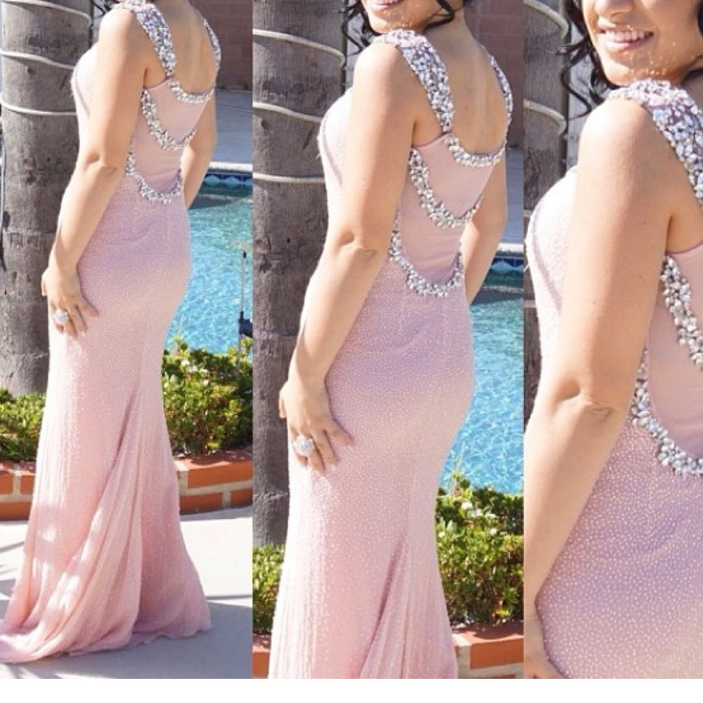 Sherri Hill pink embellished evening gown size 2 - Picture 15 of 16